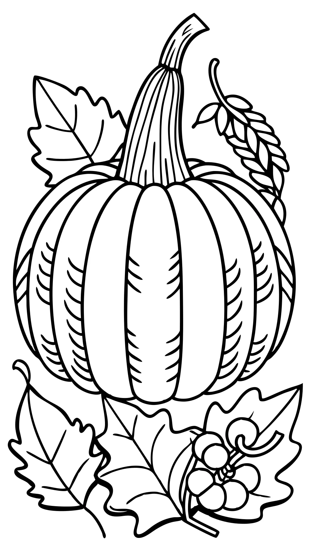 Página para colorear de calabaza